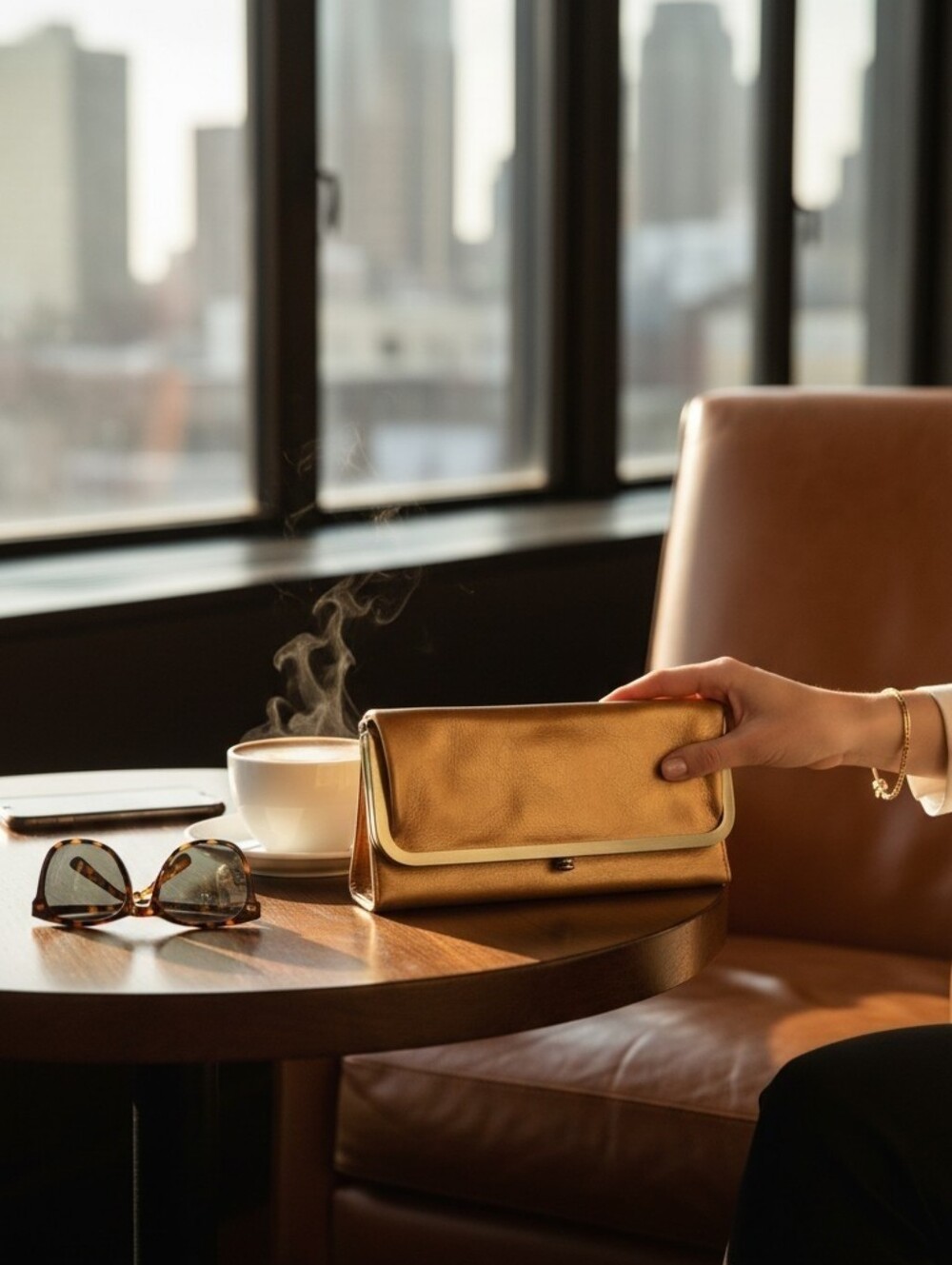 Hobi Rachel Tri-Fold Leather Wallet